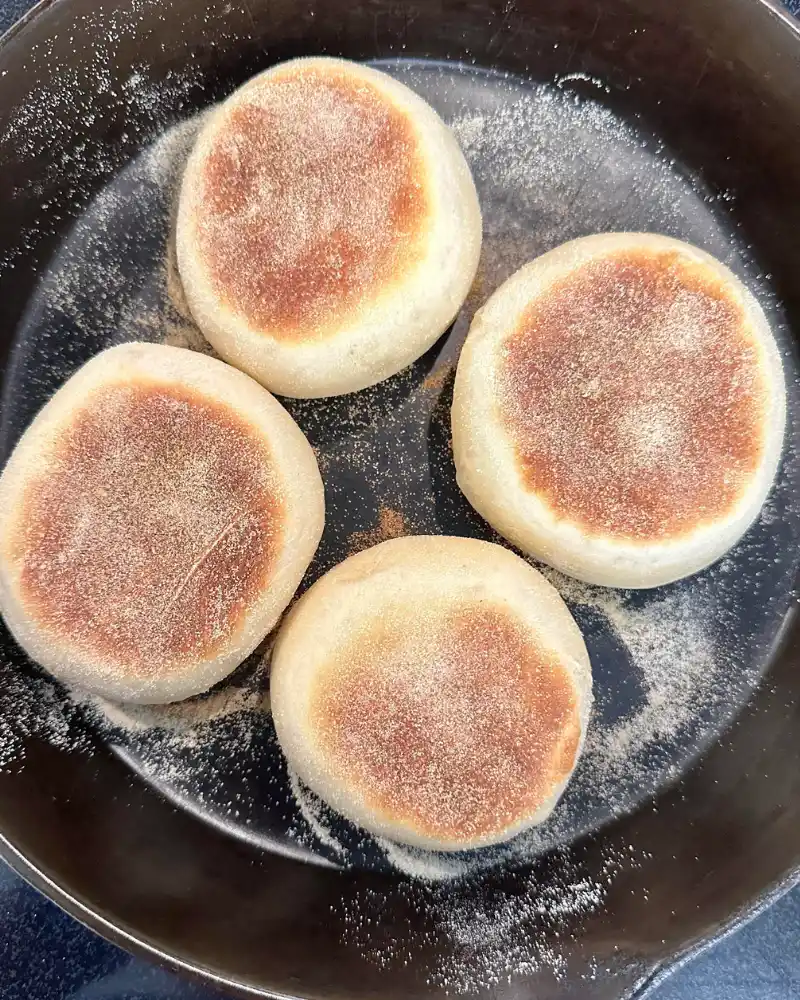 Gluten Free English Muffins On a Skillet