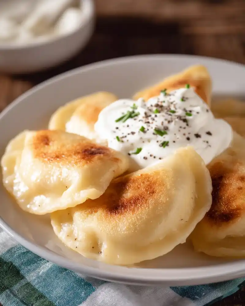 Homemade gluten-free perogies