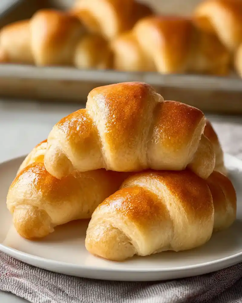 flaky gluten free crescent rolls closeup