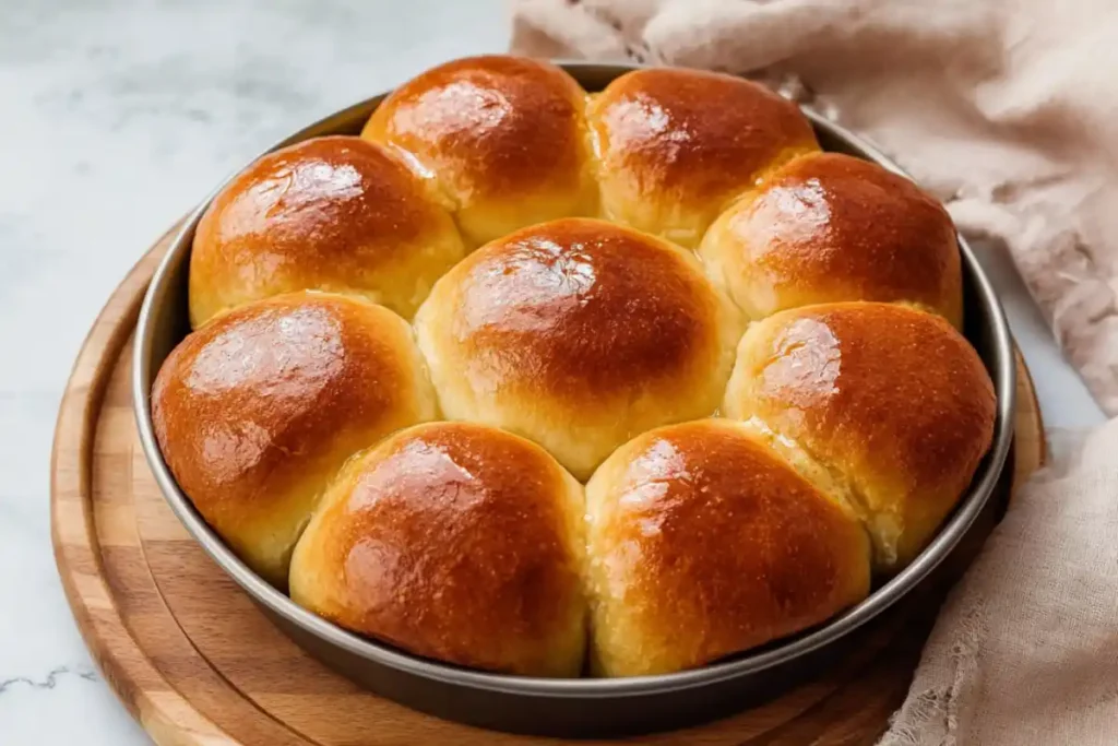 Freshly baked gluten-free dinner rolls