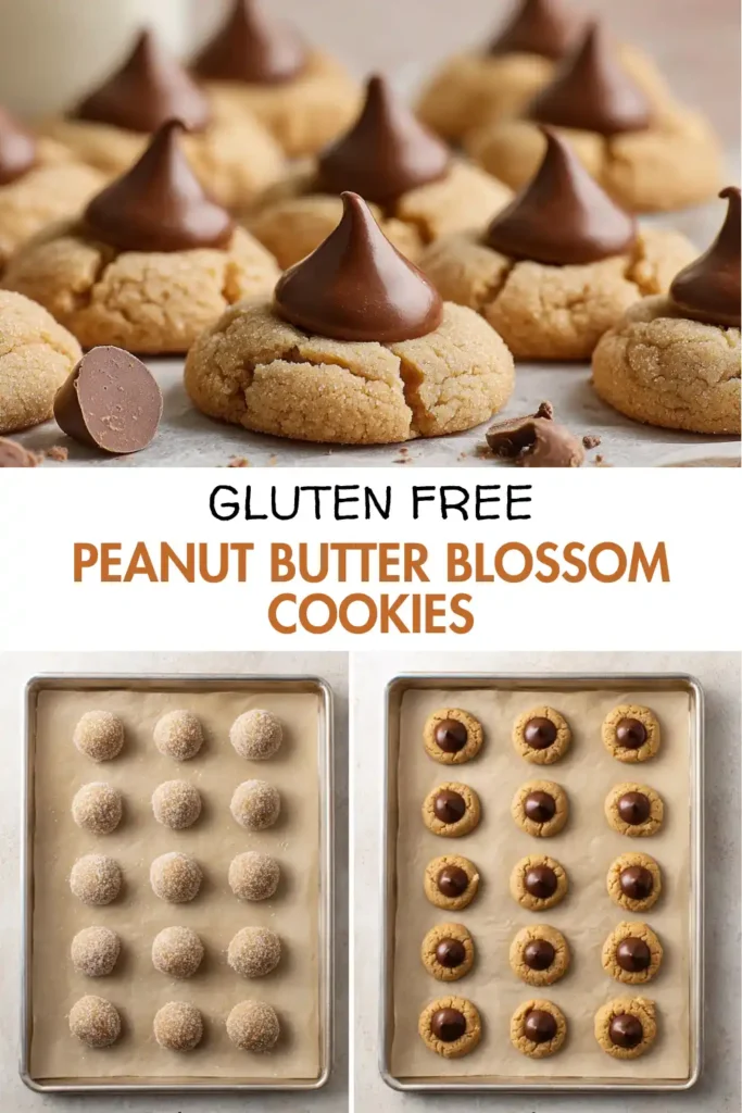 Gluten-Free Peanut Butter Blossom Cookies (Soft, Chewy + Easy!)