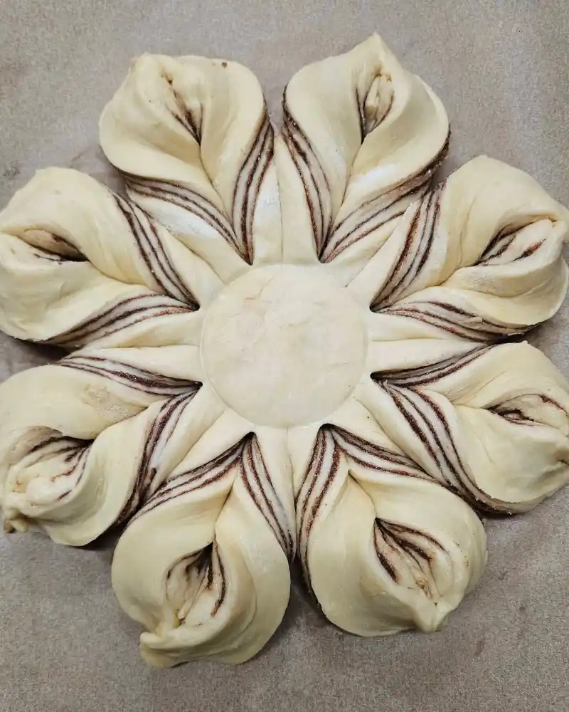 Gluten-Free Star Bread before baking