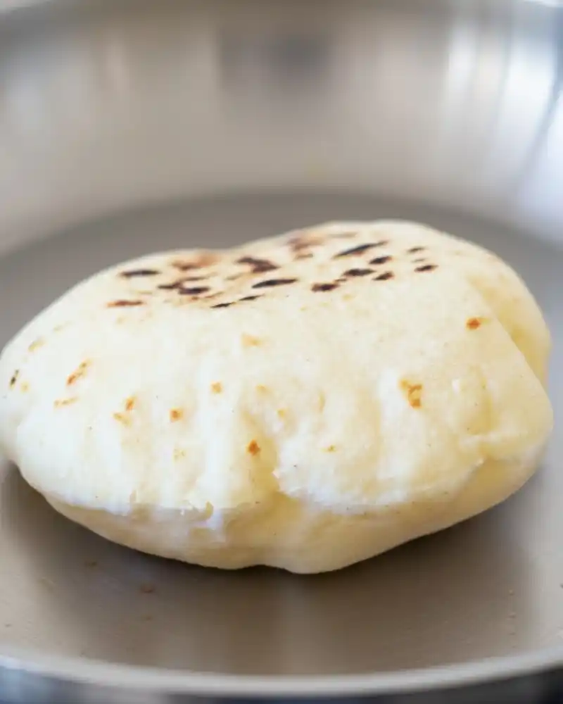 Gluten-Free Pita Bread in a Skillet