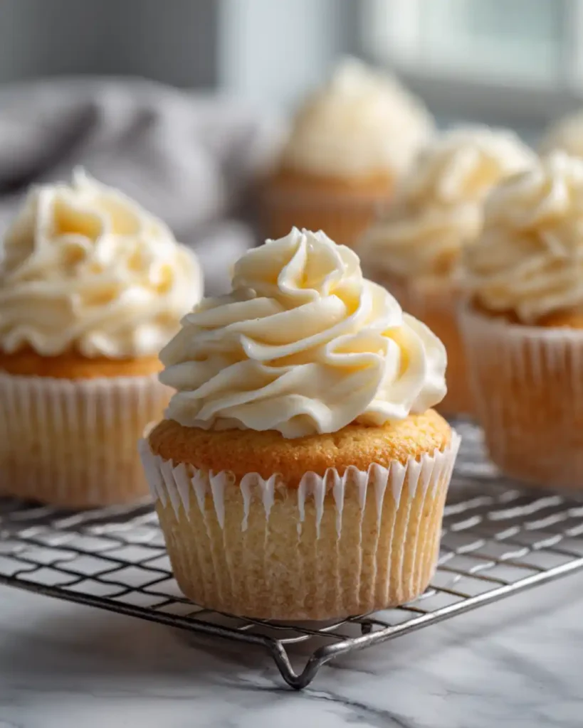 Gluten-Dairy Free Vanilla Cupcakes with dairy-free frosting