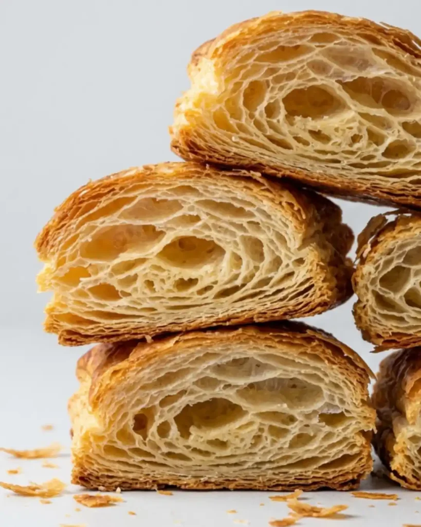 Easy Gluten-Free Puff Pastry baked tall and flaky
