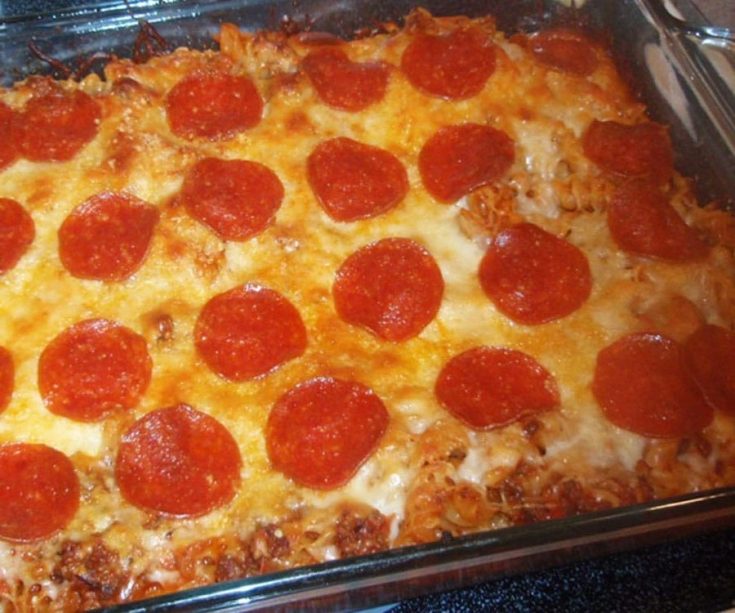 Easy Weight Watchers Pepperoni Pizza Casserole