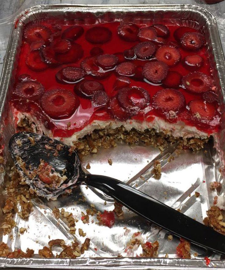 Weight Watchers Lightened Up Strawberry Pretzel Cheesecake