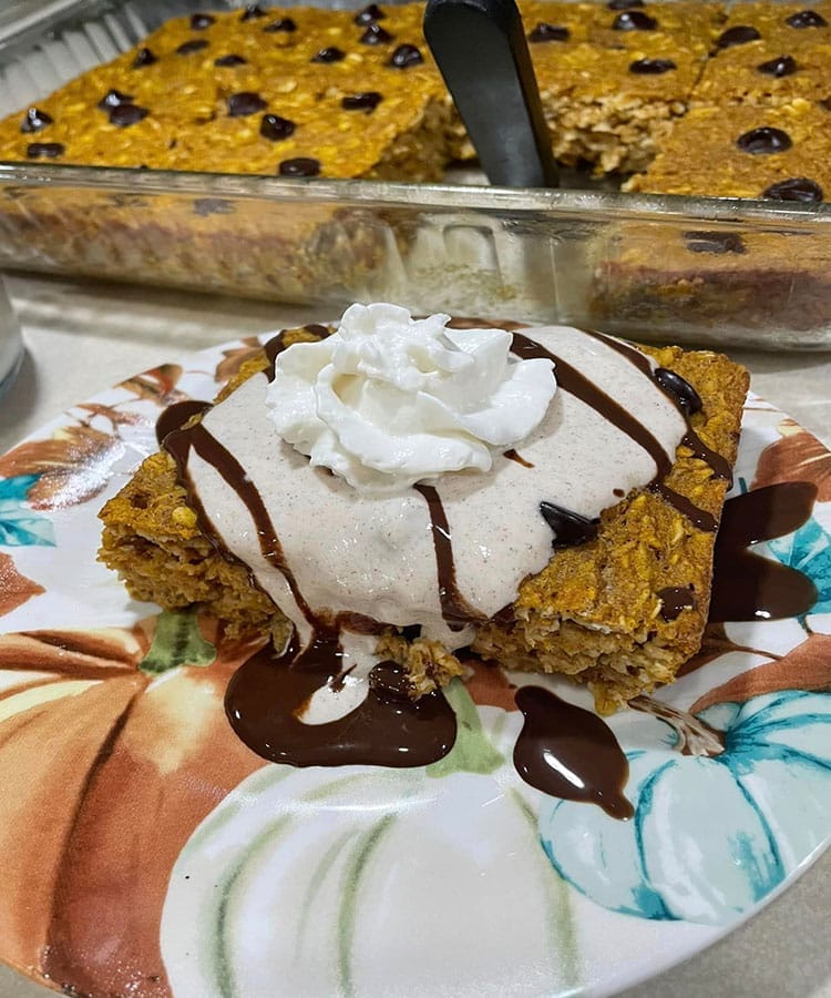 Weight Watchers Pumpkin Chocolate Chip Baked Oatmeal