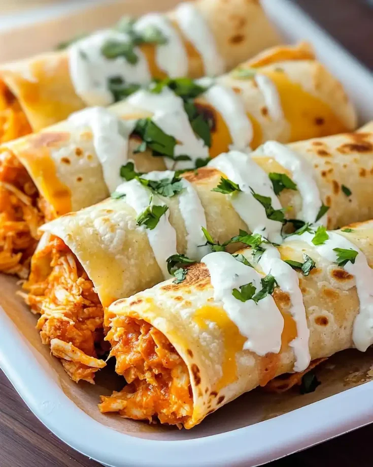 Weight Watchers Baked Buffalo Chicken Taquitos