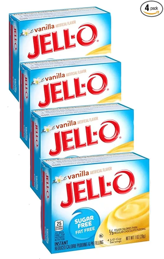 Vanilla Sugar Free Jello Instant Pudding, 1.5 Ounce (4 Pack)