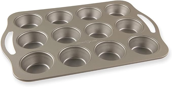 Nordic Ware Treat Nonstick 12 Cavity Muffin Pan, Silver