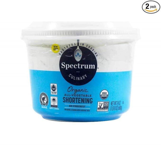 Spectrum Organic All Vegetable Shortening, 24 oz, Pack of 2