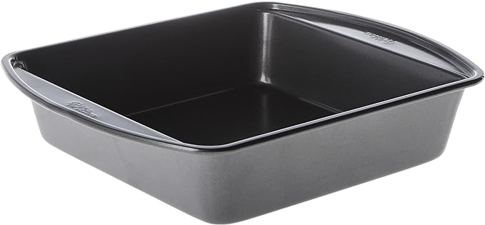 Wilton Perfect Results Premium Non-Stick Bakeware Square Cake Pan, Will Heat Evenly for Years of Quality Baking, 8-inches