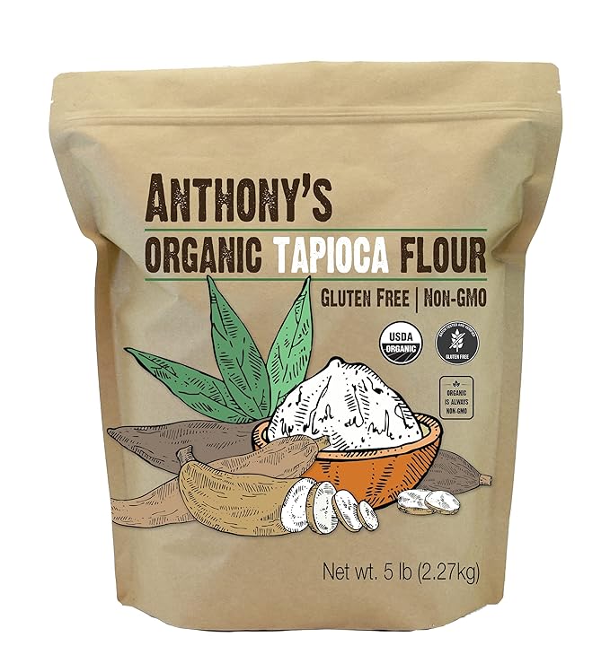 Anthony's Organic Tapioca Flour Starch, 5lbs, Gluten Free & Non GMO