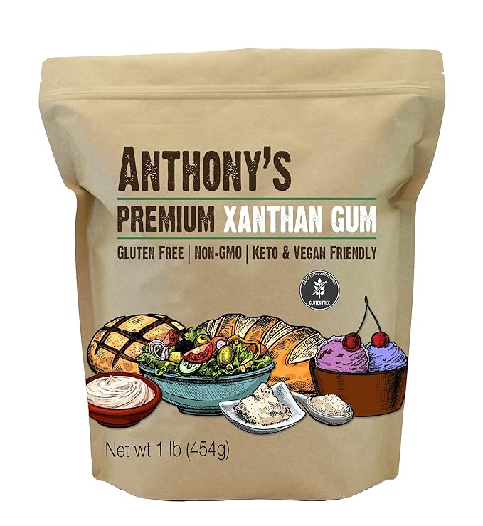 Anthony's Xanthan Gum, 1 lb, Batch Tested Gluten Free, Keto Friendly, Product of USA