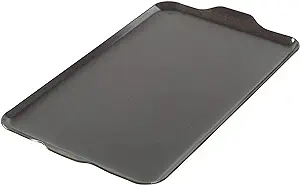 Nordic Ware Two Burner Griddle, 10.3 x 17.4 inches, Non-Stick, Black