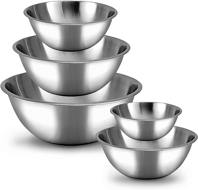 WHYSKO Meal Prep Stainless Steel Mixing Bowl