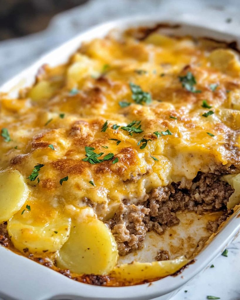 Cheesy Hamburger and Potato Casserole