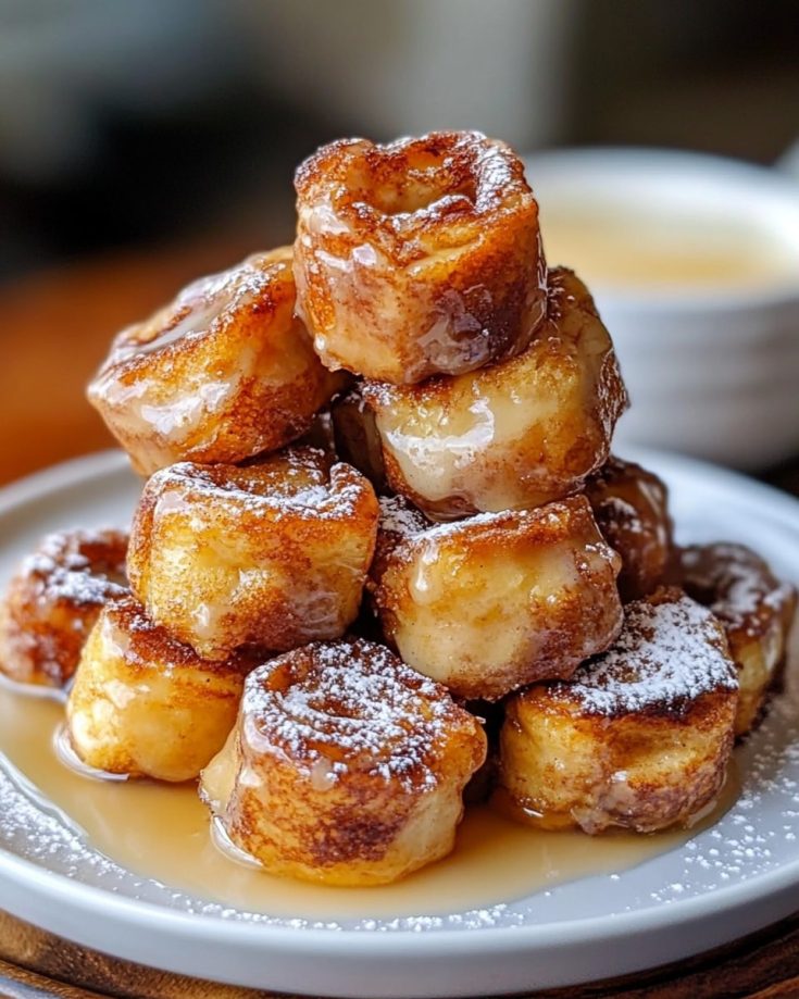 Cinnamon Roll French Toast Bites