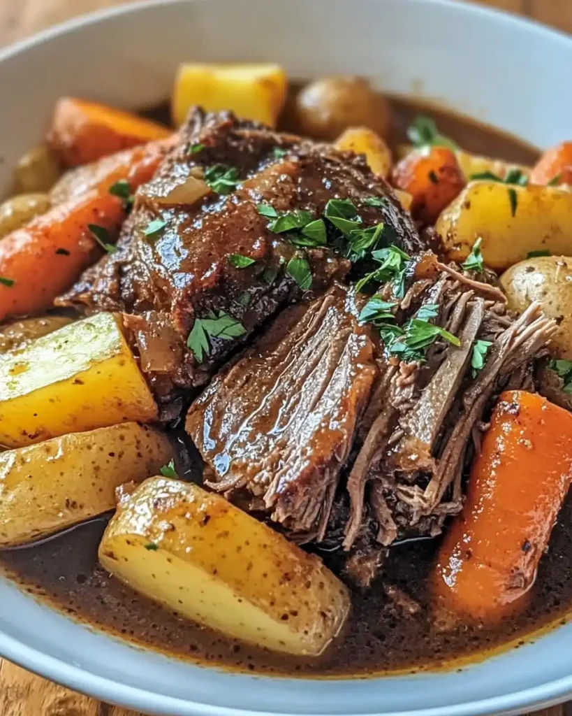 Crockpot Roast with Potatoes and Carrots