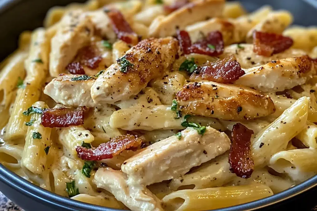 Easy Chicken Bacon Ranch Pasta Recipe