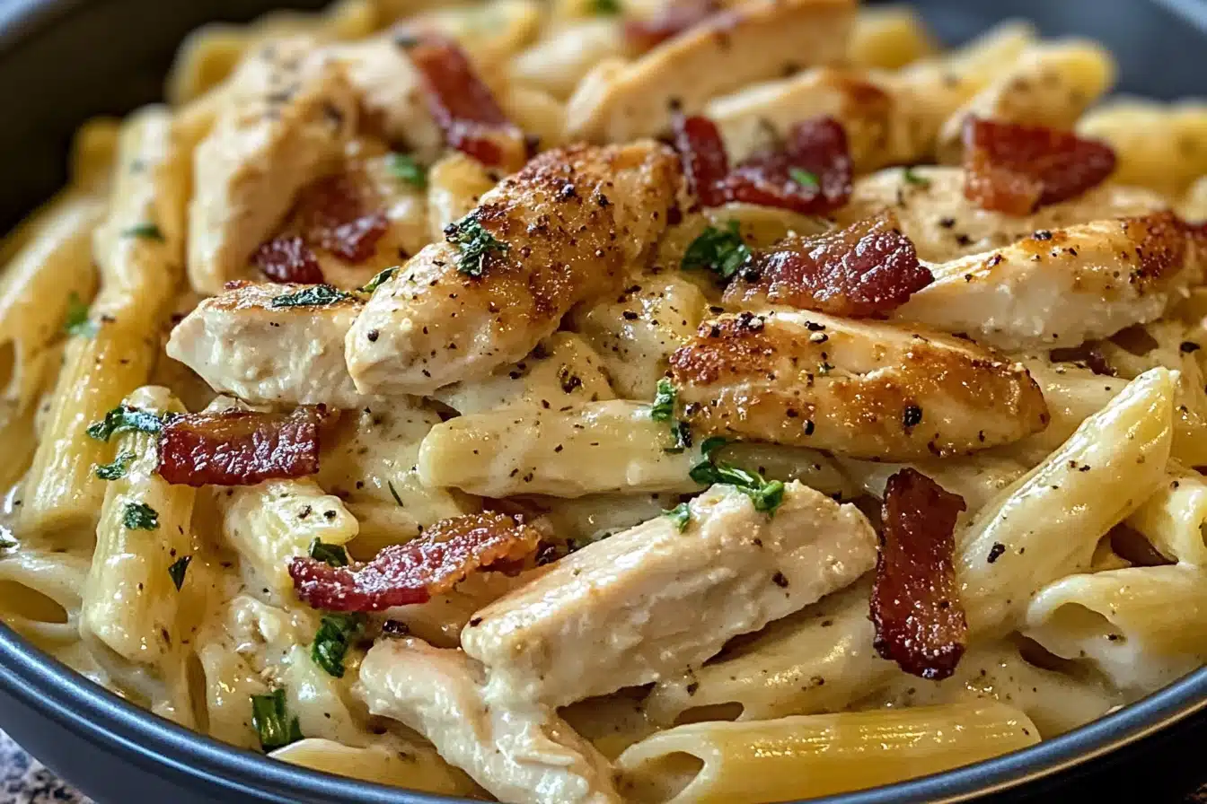 Easy Chicken Bacon Ranch Pasta Recipe