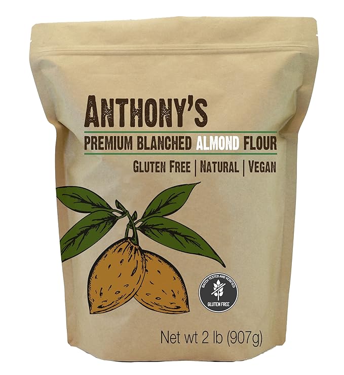 Anthony's Blanched Almond Flour, 2 lb, Finely Ground, Gluten Free, Non GMO, Vegan, Keto Friendly