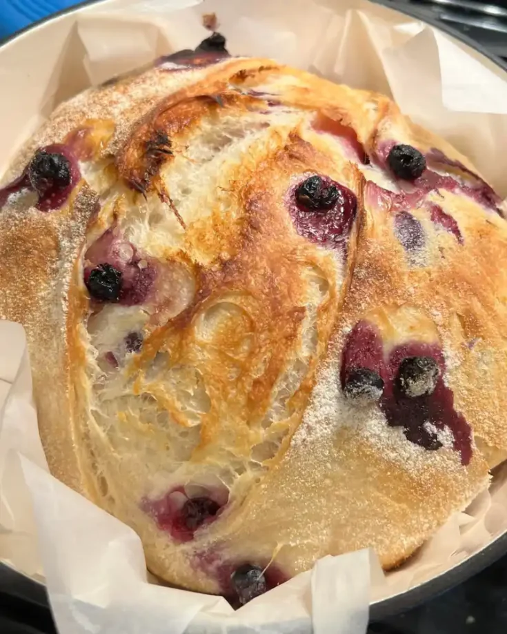 Blueberry Lemon Cream Cheese Sourdough Bread