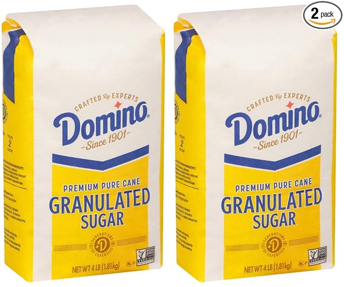 Domino® Granulated Sugar, 4 lb Bag of Premium Pure Cane Domino® Sugar (Pack of 2)