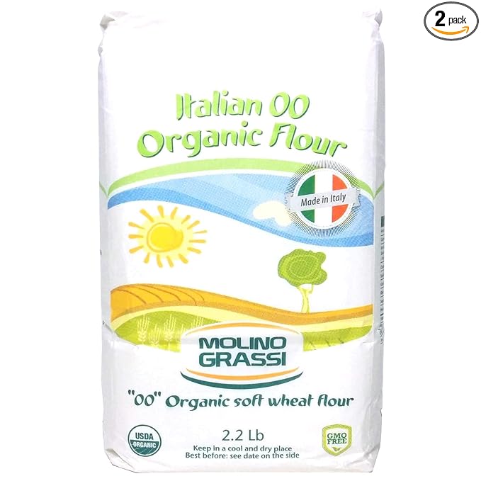 Molino Grassi USDA Organic Italian "00" Soft Wheat Flour - 2.2 lb (2 Pack) (1 Pack)