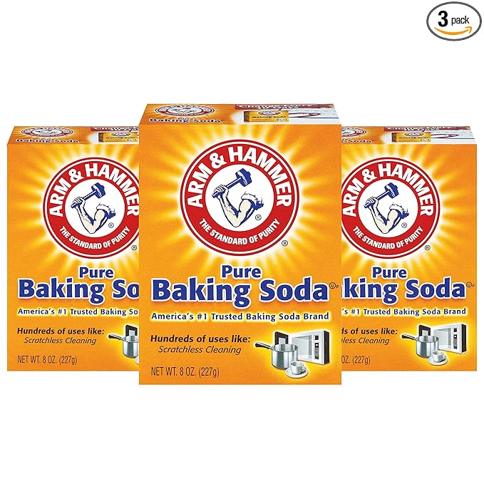 Arm & Hammer Pure Baking Soda, 8 Ounce (Pack of 3)