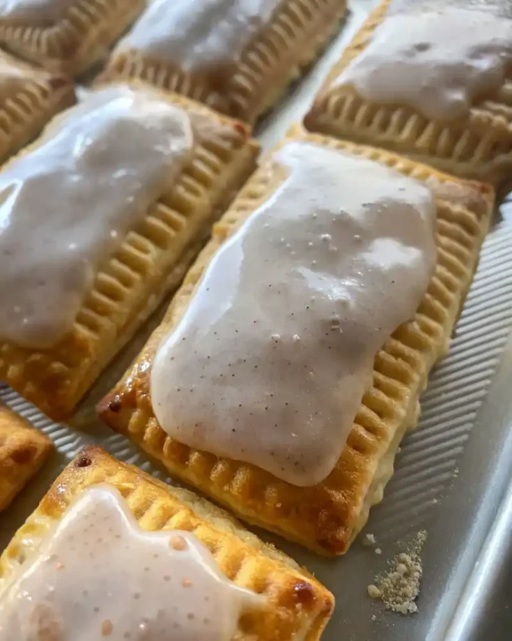 Gluten free pop tart recipe with strawberry glaze