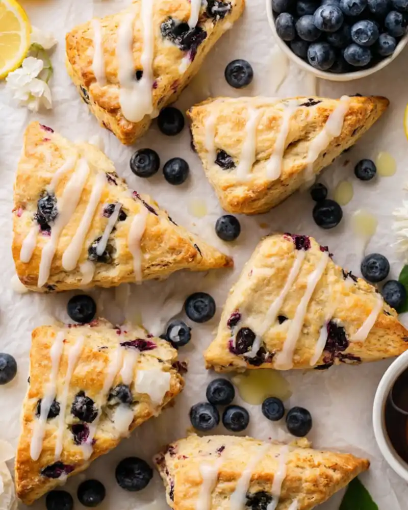 Gluten free lemon blueberry scones