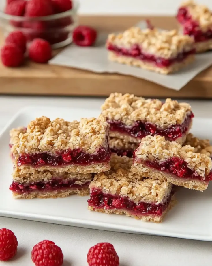gluten-free raspberry crumble bars