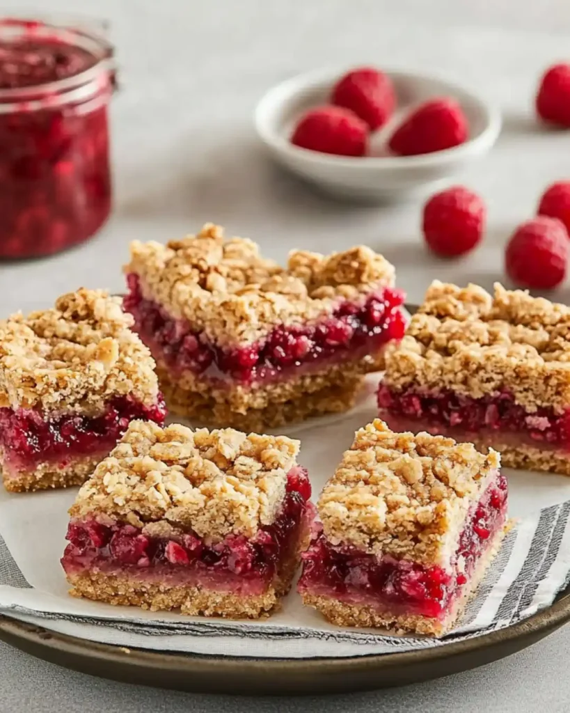 gluten-free raspberry crumble bars
