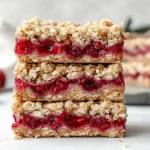 gluten-free raspberry crumble bars fresh from oven