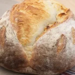 Freshly baked organic sourdough bread