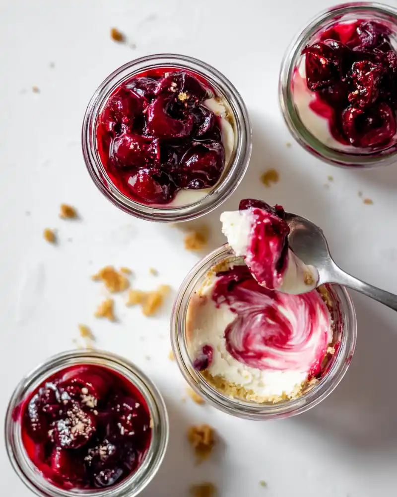 Gluten Free No Bake Cheesecake in a Jar