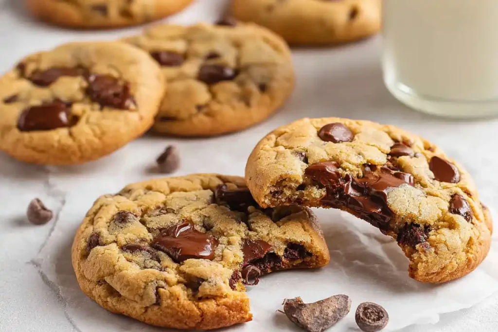 gluten free chocolate chip cookies fresh from oven
