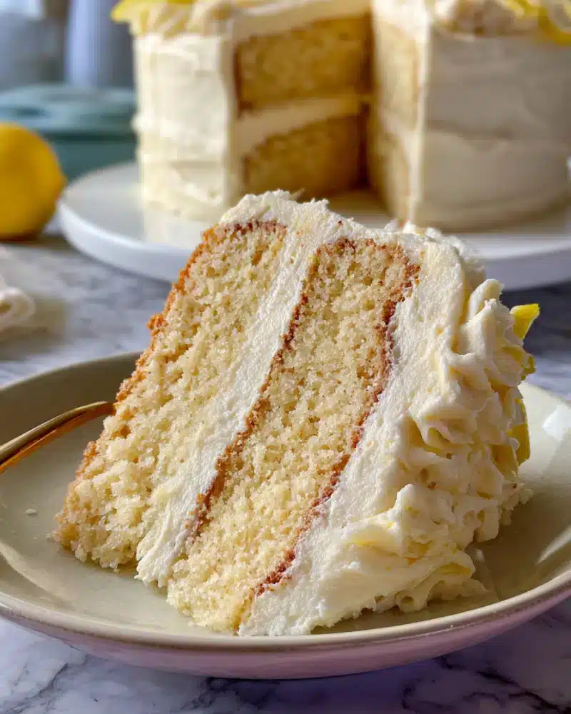 Gluten Free Lemon Cake with Lemon Cream Cheese Frosting