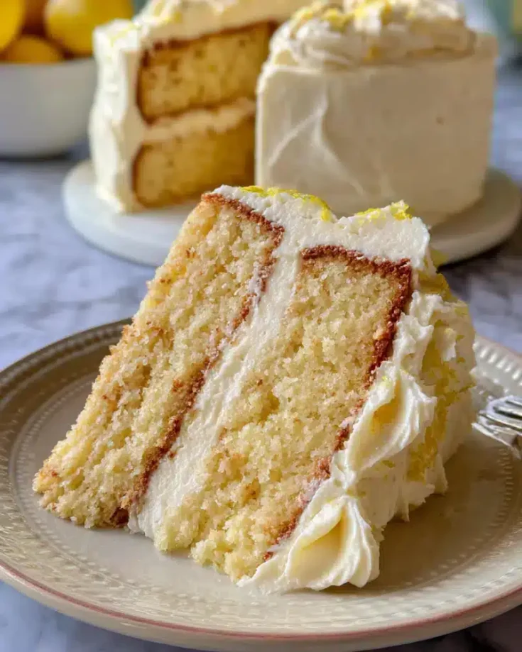 Gluten Free Lemon Cake with Lemon Cream Cheese Frosting