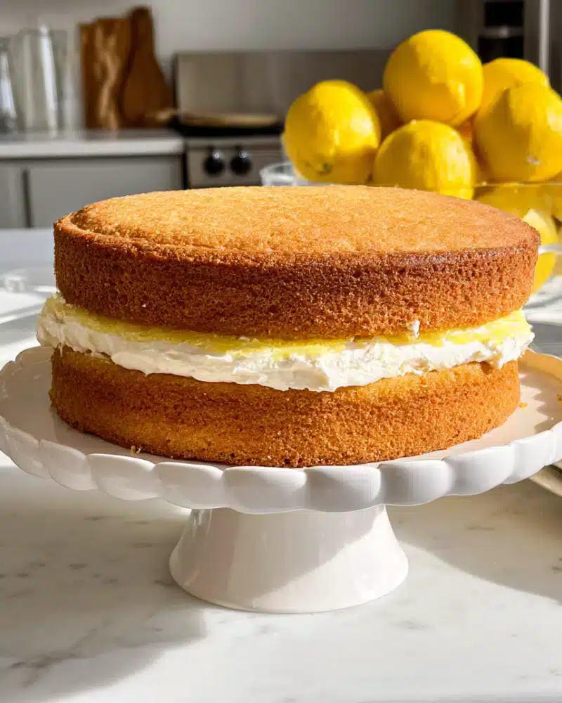 Gluten Free Lemon Cake with Lemon Cream Cheese Frosting