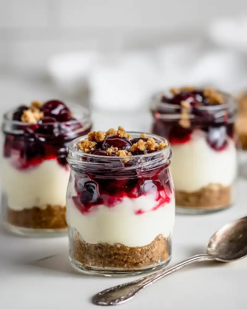 Gluten Free No Bake Cheesecake in a Jar