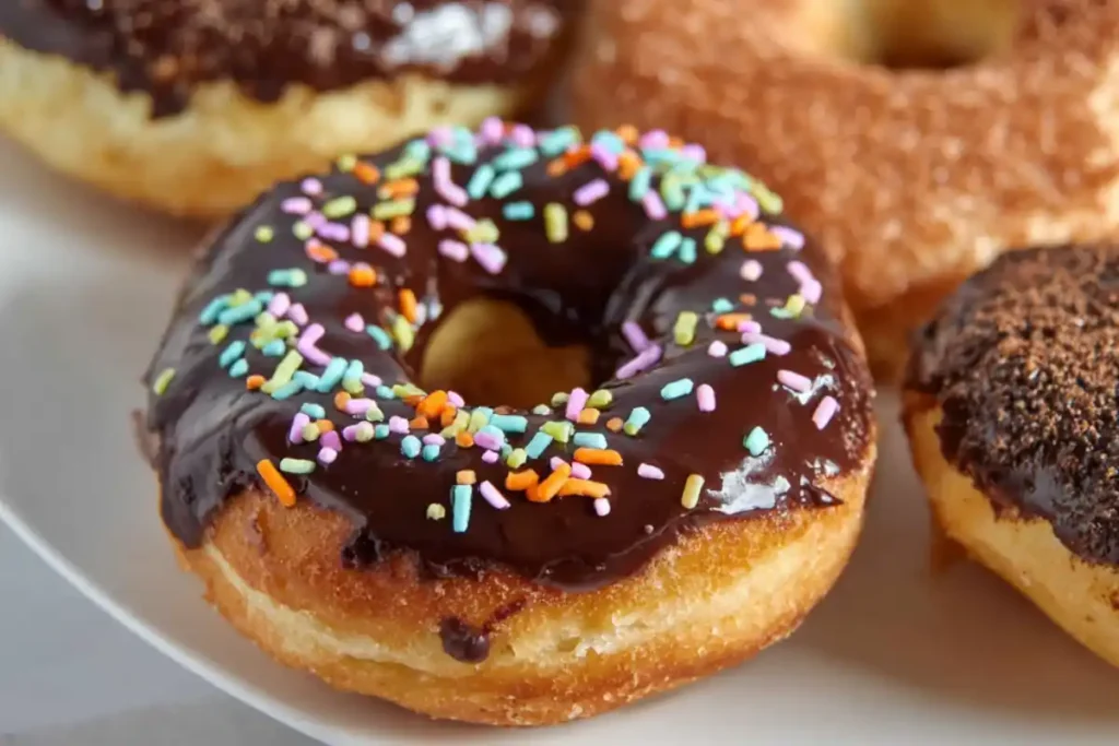 gluten free air fryer donuts fresh and golden brown