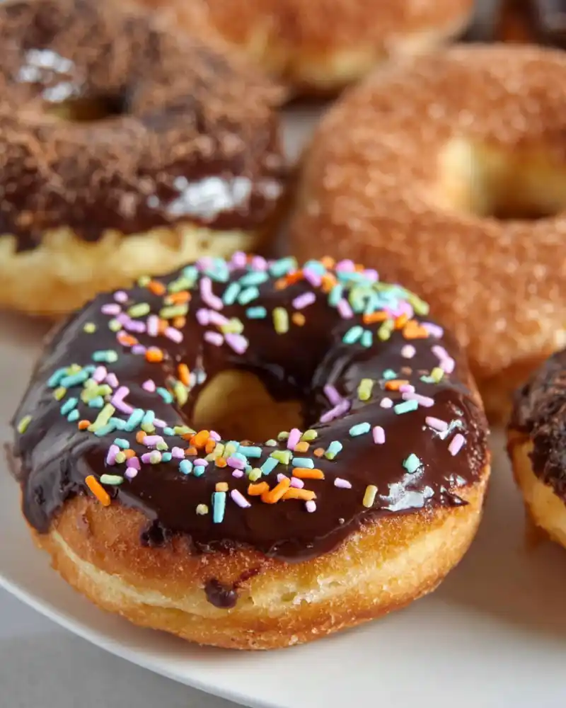gluten free air fryer donuts fresh and golden brown