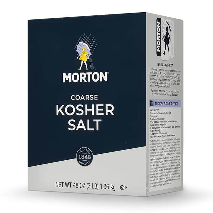 Morton, Coarse Kosher Salt, Box, Non-Iodized, All-Purpose (3 Lbs)