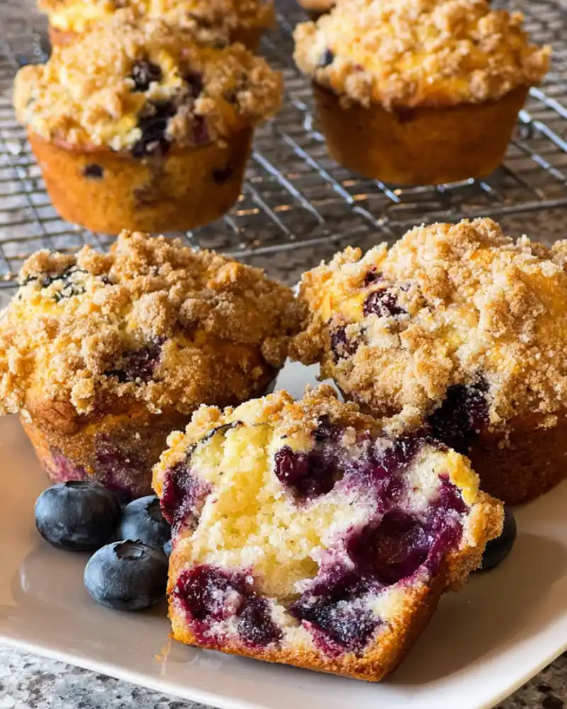 Gluten Free Blueberry Streusel Muffins