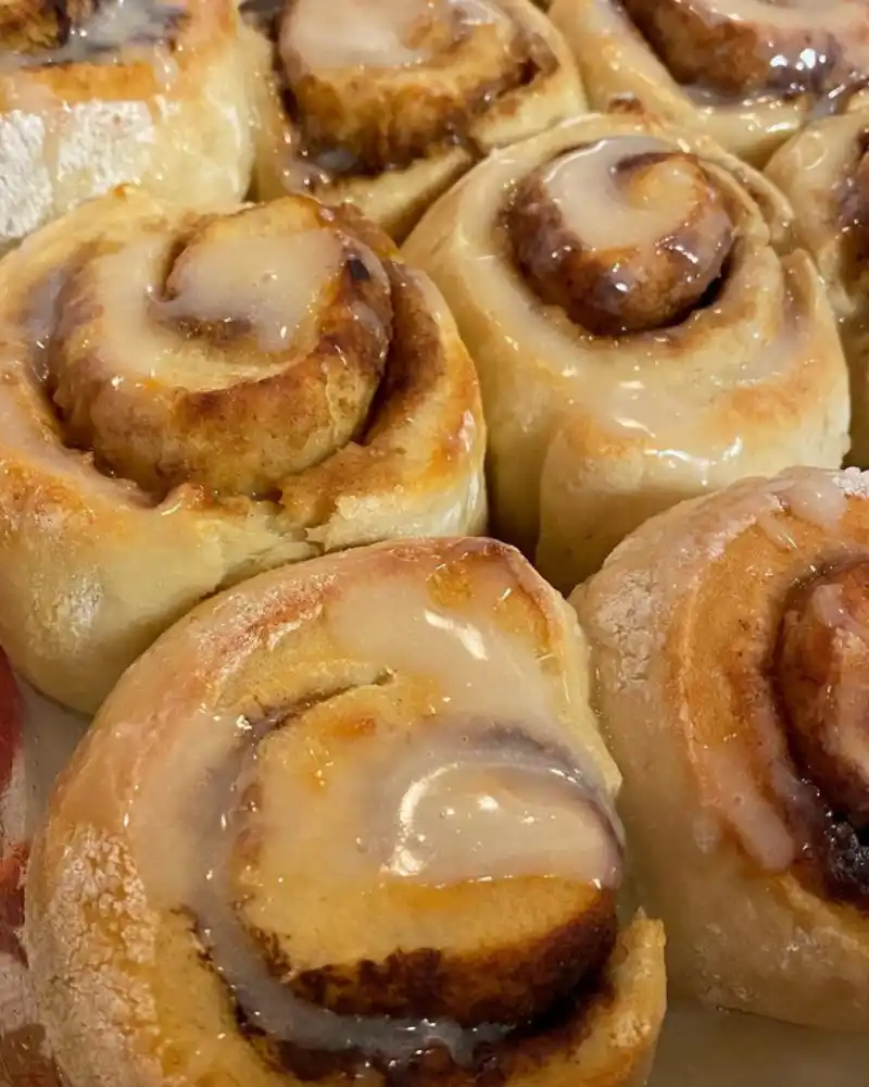 Soft gluten-free cinnamon rolls fresh out of the oven
