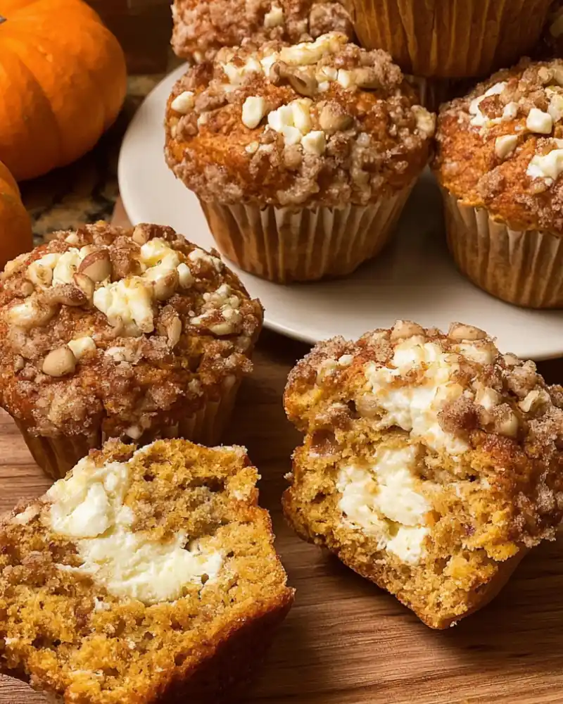 Gluten-Free Pumpkin Cream Cheese Muffins