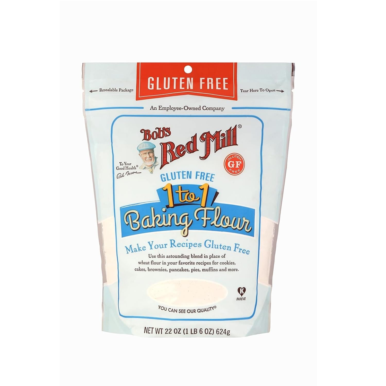Bobs Red Mill Flour Gf Baking 1 To 1 22oz (1lb 6oz)